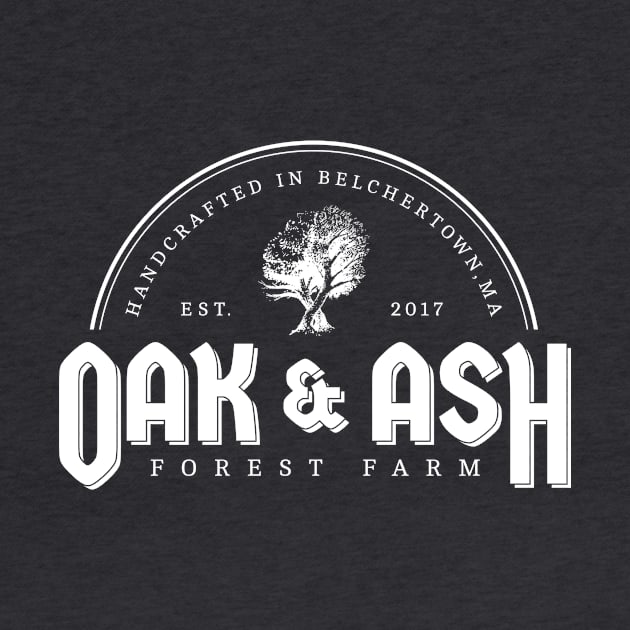 Oak and Ash Farm White Logo by Oak & Ash Farm